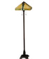 62"H Parker Poppy 2-Light Tiffany Floor Lamp Brown