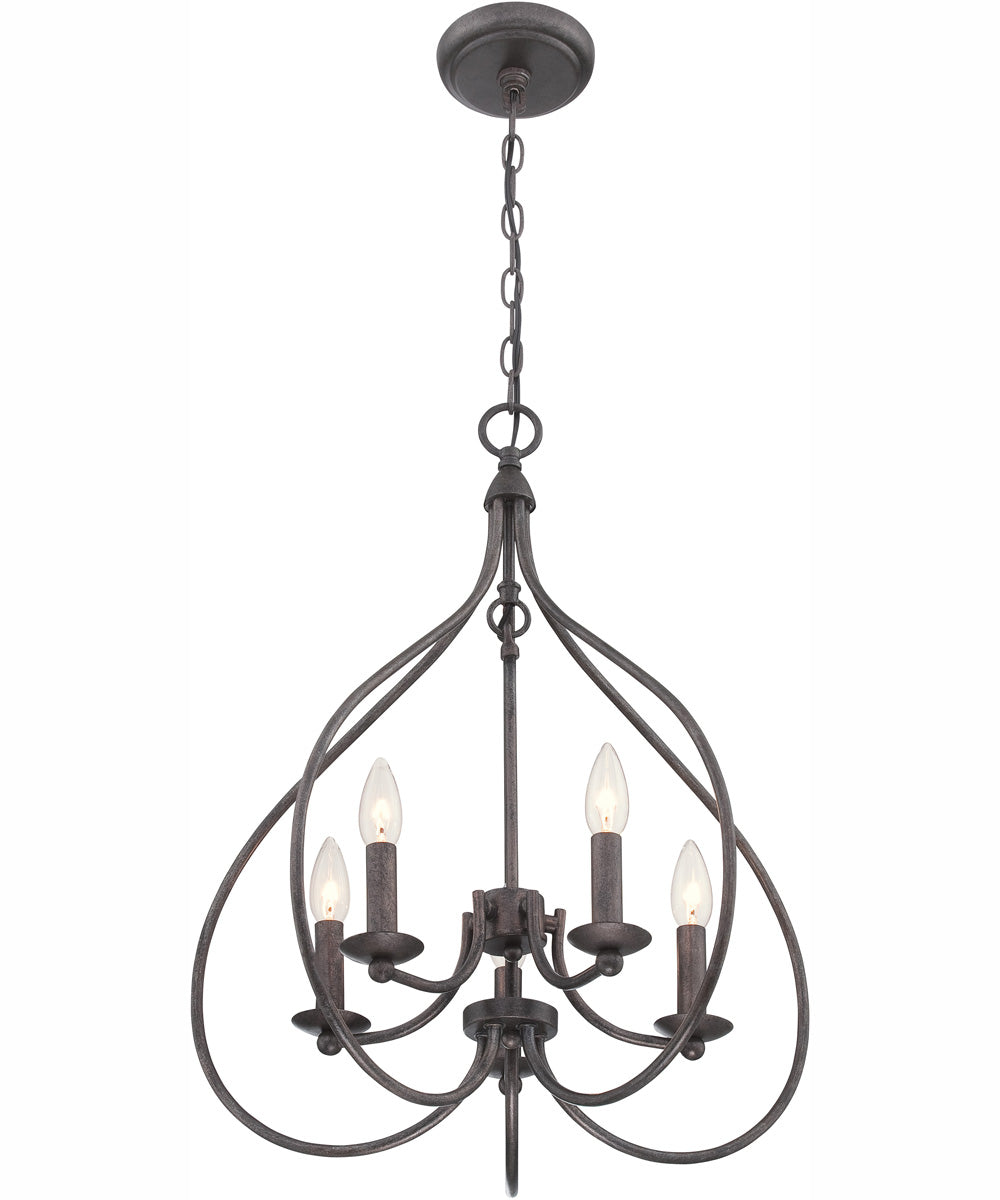 Farrah 5-Light 5-Light Chandeliers Dark Bronze