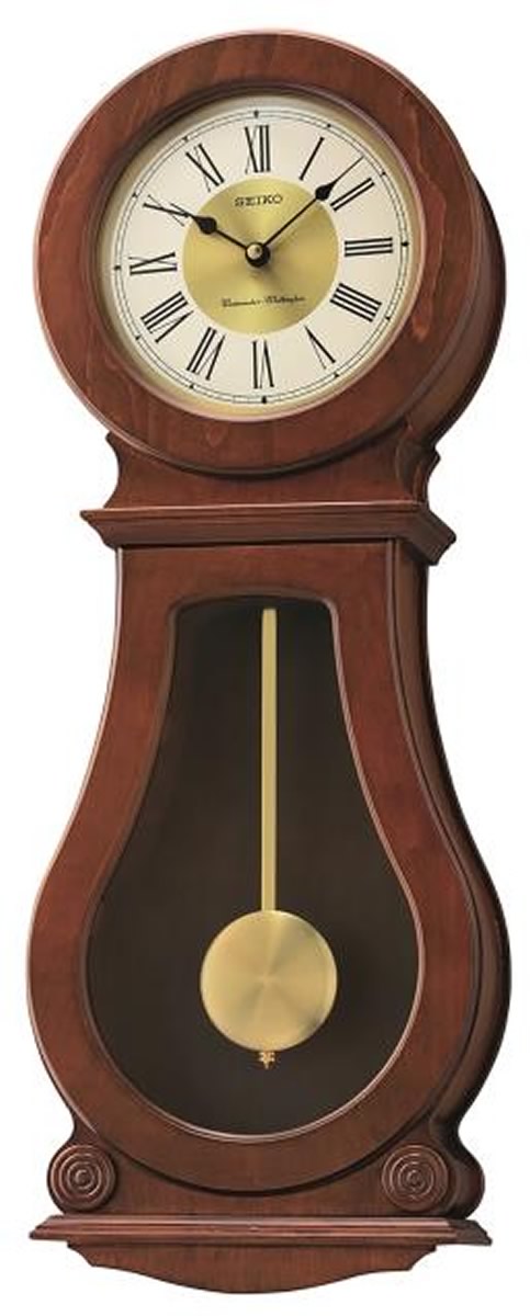 25"H Wall with Chime and Pendulum Clock