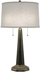 27"H Oxidized Bronze Signature by Stiffel Table Lamp, 3-Way