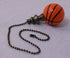 Basketball Ceiling Fan Pull, 2.25"h with 12" Antiqued Brass Chain