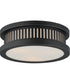 Oxford Outdoor 3-Light Flush Mount Black