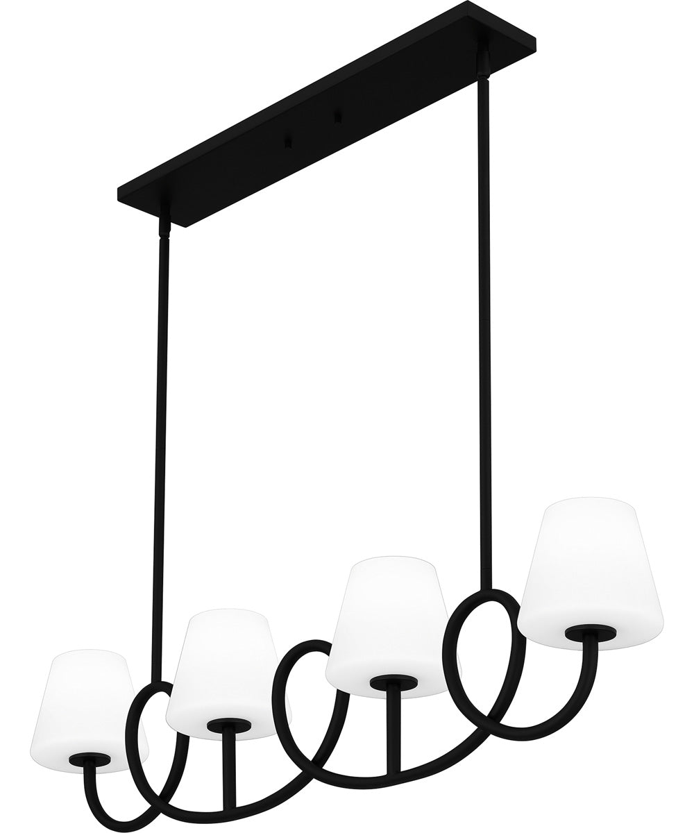 Atkins Medium 4-light Island Light Matte Black