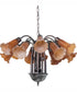 24" Wide Amber Tiffany Pond Lily 12 Light Chandelier