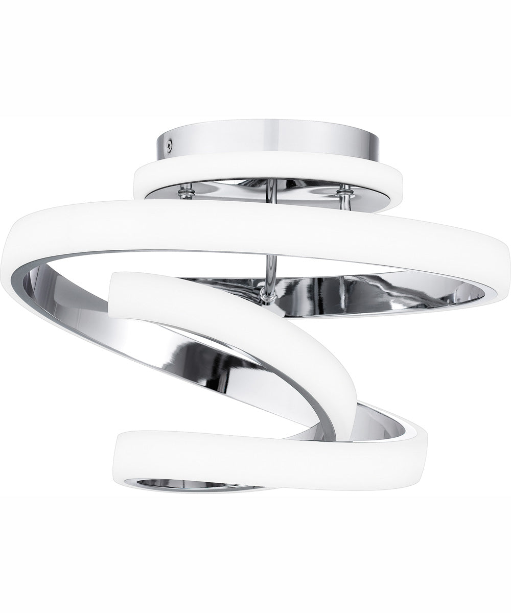 Aviva Medium Semi Flush Mount Polished Chrome