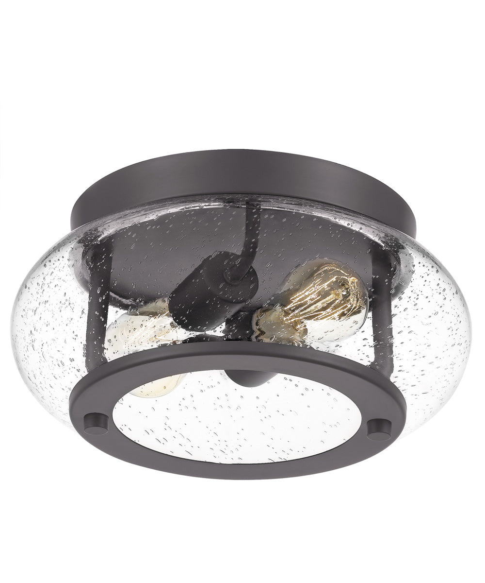 Trilogy 2-light Flush Mount Old Bronze