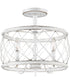 Dury Medium 3-light Semi Flush Mount Antique White