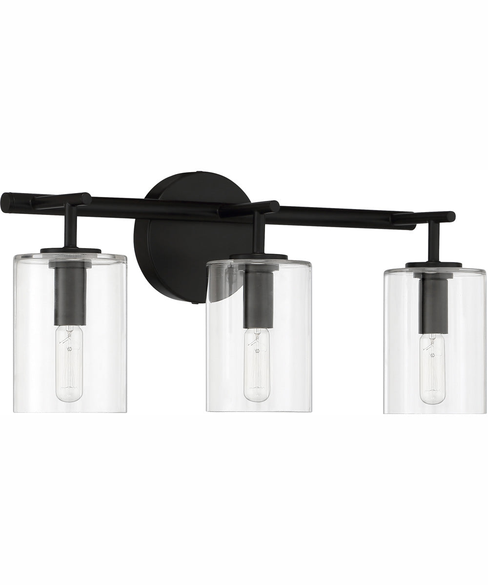 Hailie 3-Light Vanity Flat Black