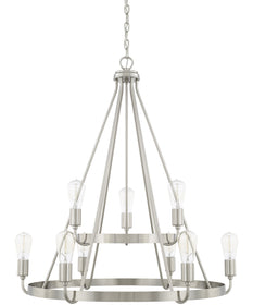 Tanner 9-Light Chandelier In Brushed Nickel