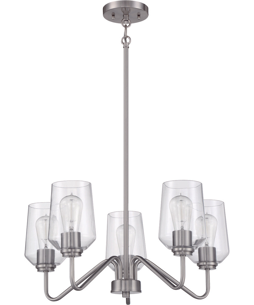 Shayna 5-Light Chandelier Brushed Polished Nickel