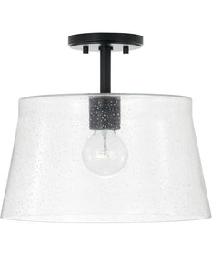 Baker 1-Light Dual-Mount Pendant/Semi-Flush Mount Matte Black