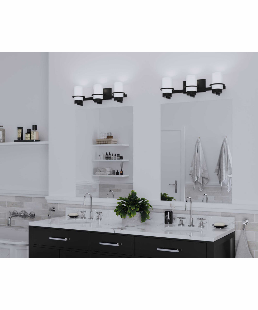 Reiss 3-Light Modern Farmhouse Vanity Light Matte Black