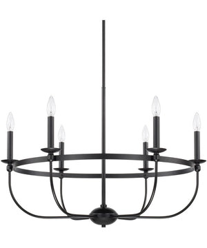 Rylann 6-Light Chandelier In Matte Black