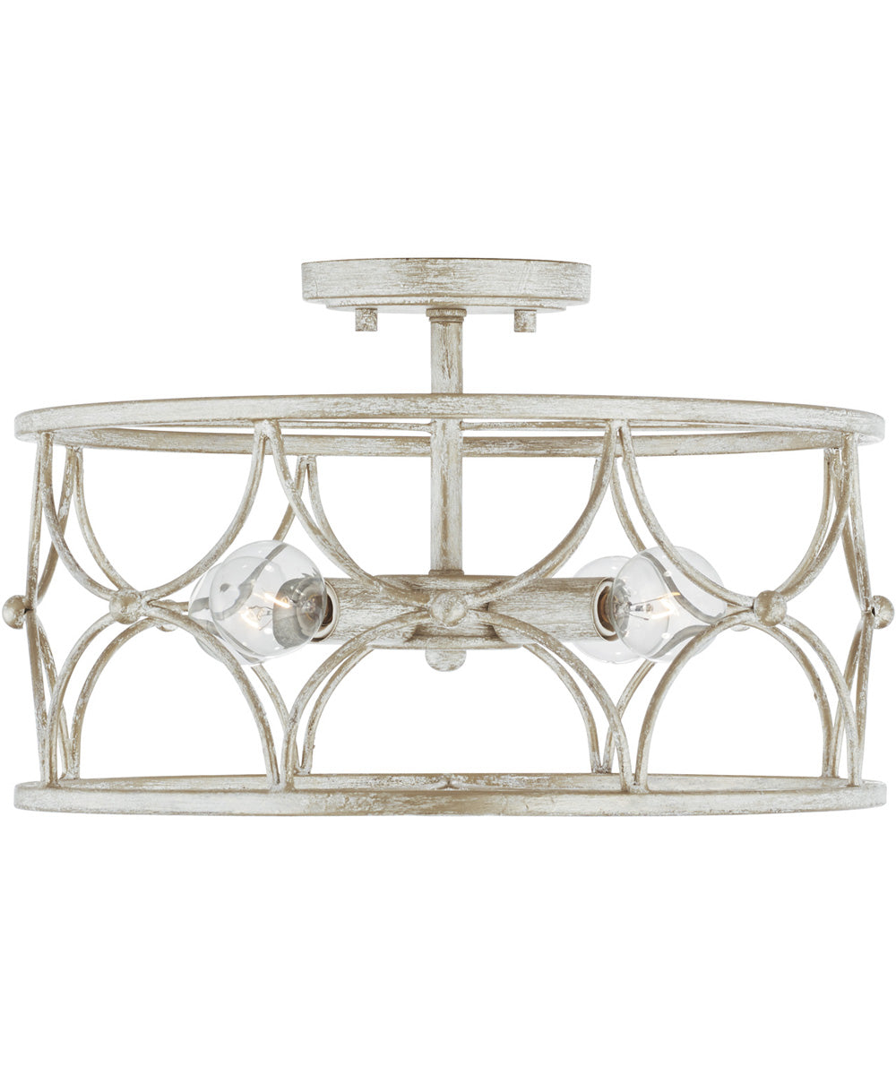 Ricci 4-Light Dual-Mount Semi-Flush/Pendant Mount In Winter White