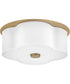 Delaney 2-Light Medium Flush Mount in Heritage Brass