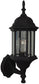18"H Hex Style 1-Light Outdoor Wall Light Matte Black