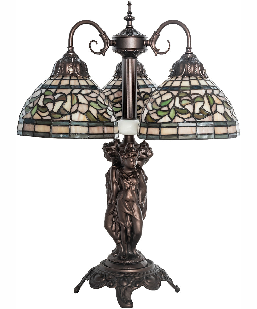 23" High Tiffany Turning Leaf Table Lamp