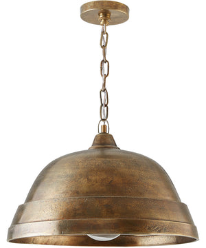 1-Light Pendant In Oxidized Brass