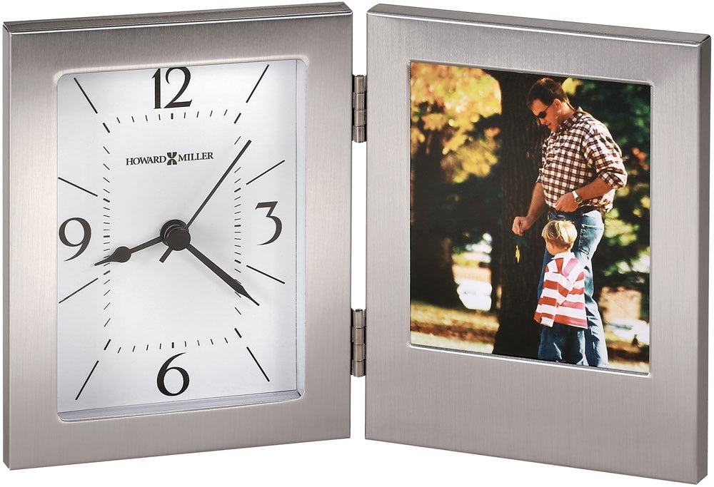 5"H Envision Tabletop Clock Brushed Aluminum