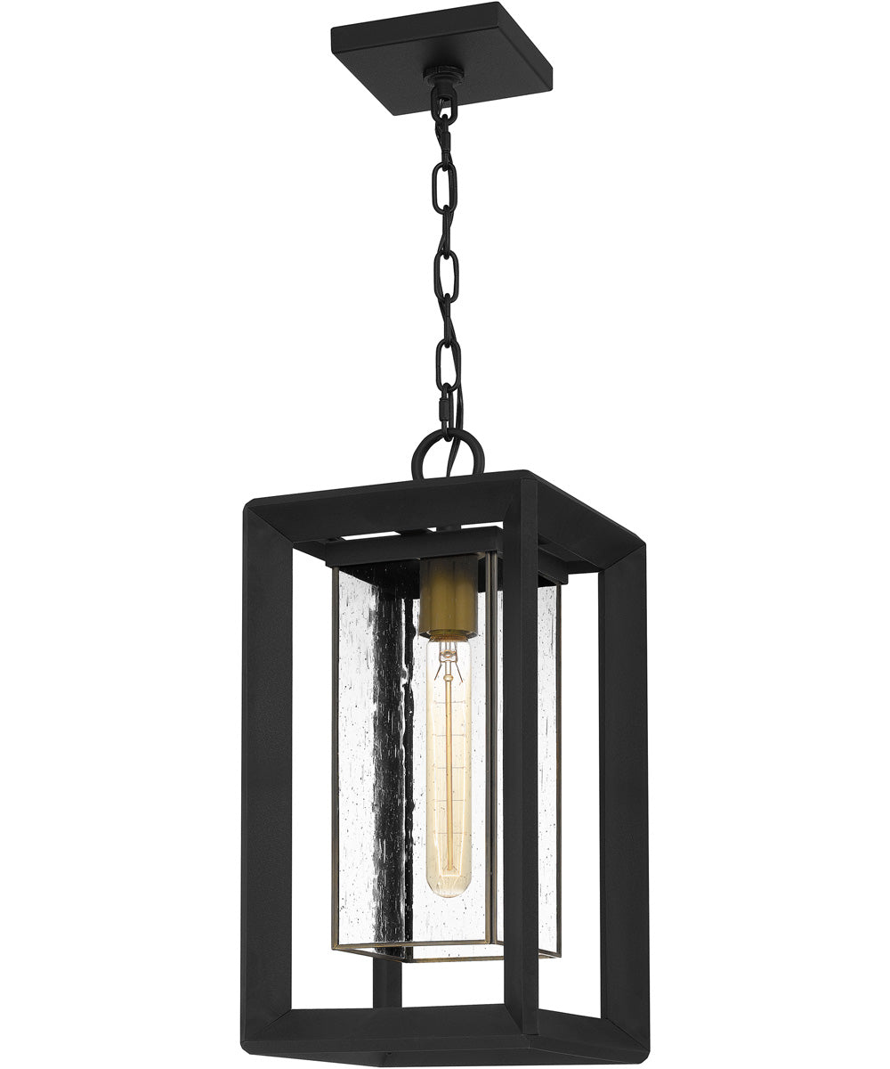 Infinger Large 1-light Outdoor Pendant Light  Coastal Armour Earth Black