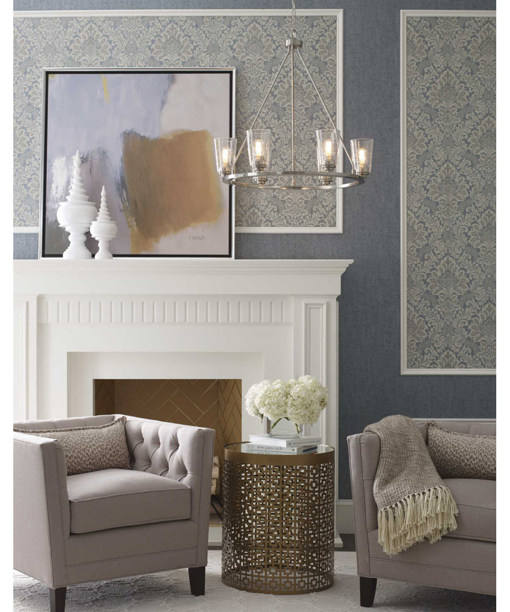 Debut 6-Light Farmhouse Chandelier Light Brushed Nickel