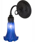 5.5" Wide Blue Tiffany Pond Lily Wall Sconce