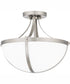 Antebellum Medium 2-light Semi Flush Mount Brushed Nickel