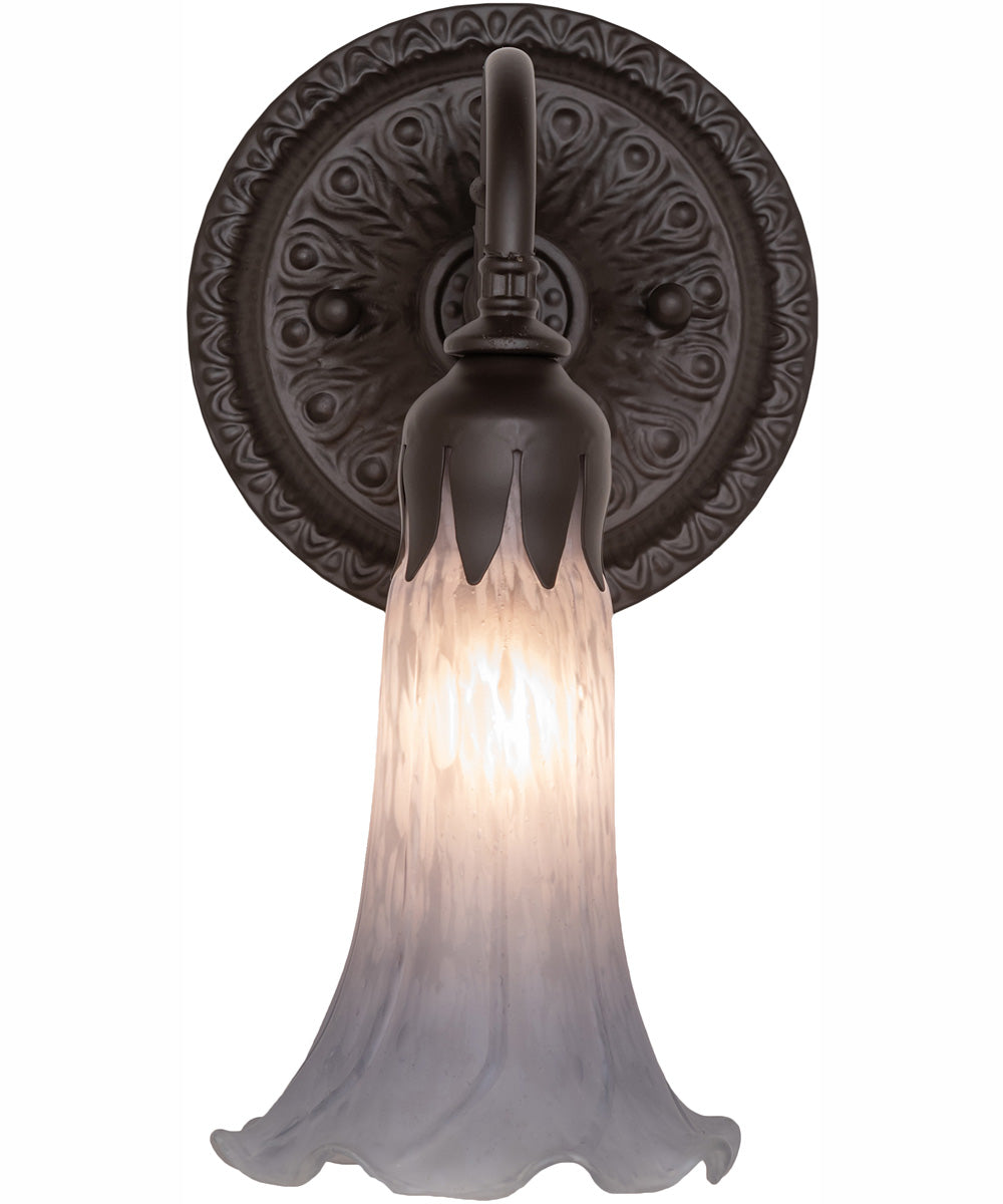 5.5" Wide Gray Tiffany Pond Lily Wall Sconce