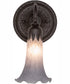 5.5" Wide Gray Tiffany Pond Lily Wall Sconce