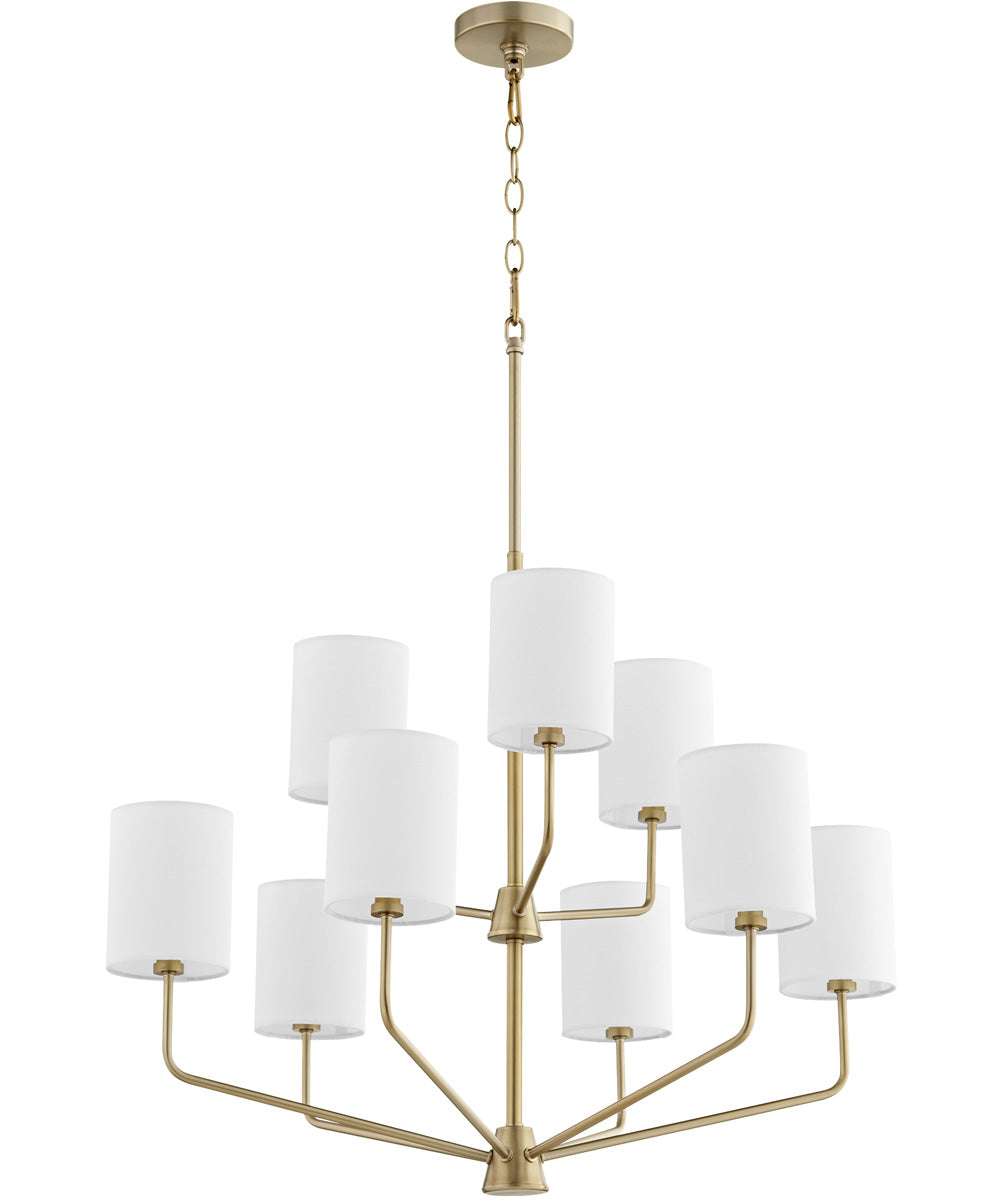 Harmony 9-light Chandelier Aged Brass