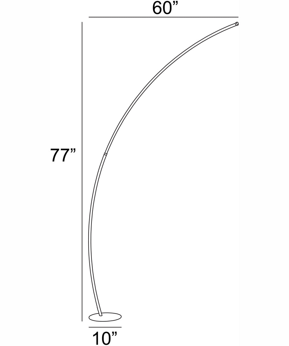 Monita 1-Light Led Arch Lamp Silver
