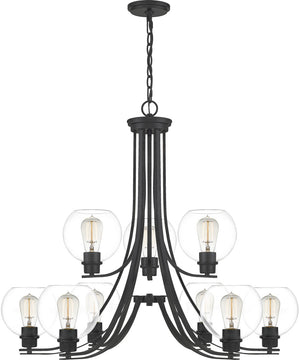 Pruitt 9-light Chandelier Matte Black