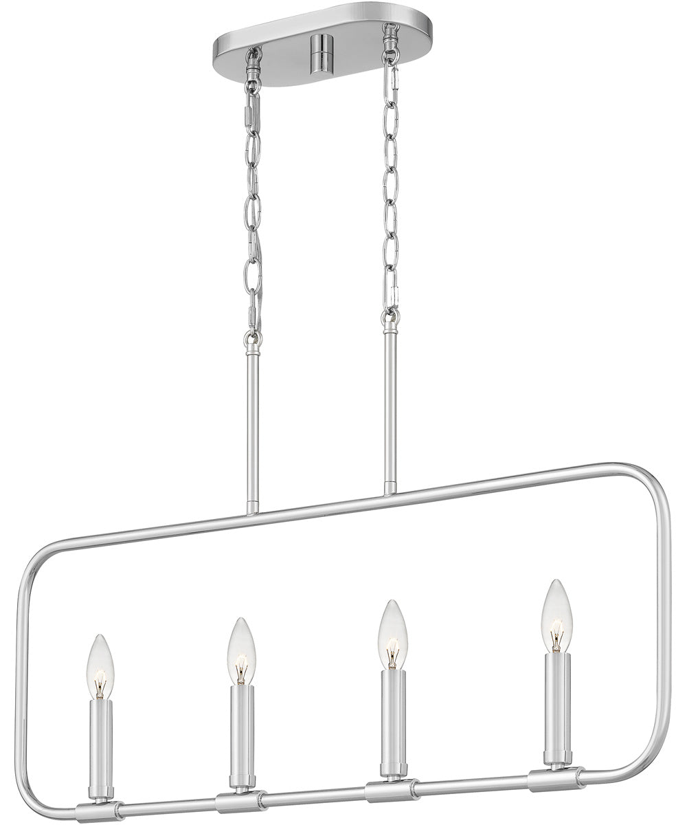 Abner 4-light Island Light Polished Chrome