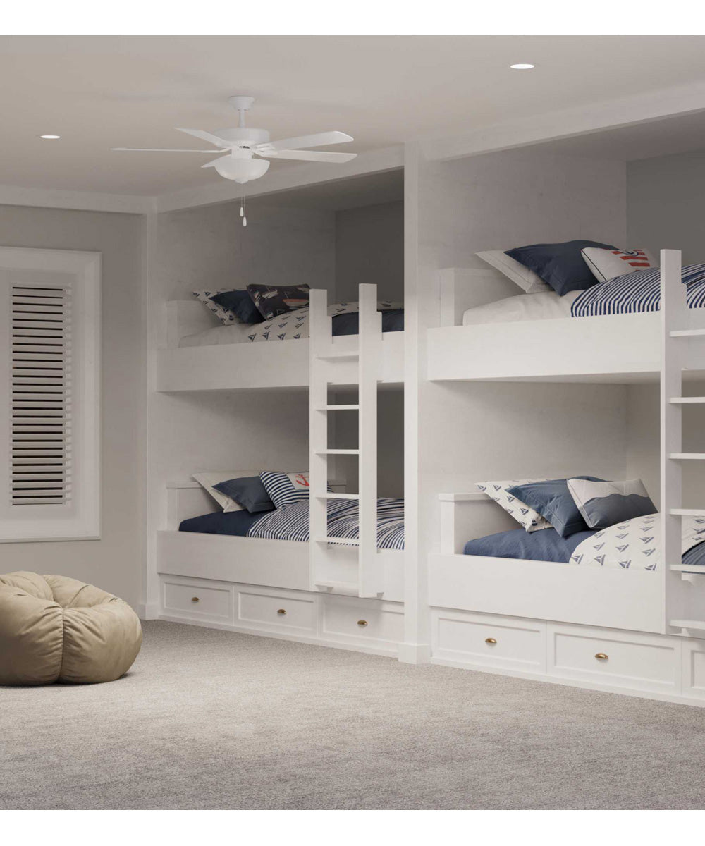 AirPro 52 in. 5-Blade Energy Efficient Rated Ceiling Fan with Light White