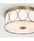 Rylann 3-Light Flush Mount Aged Brass