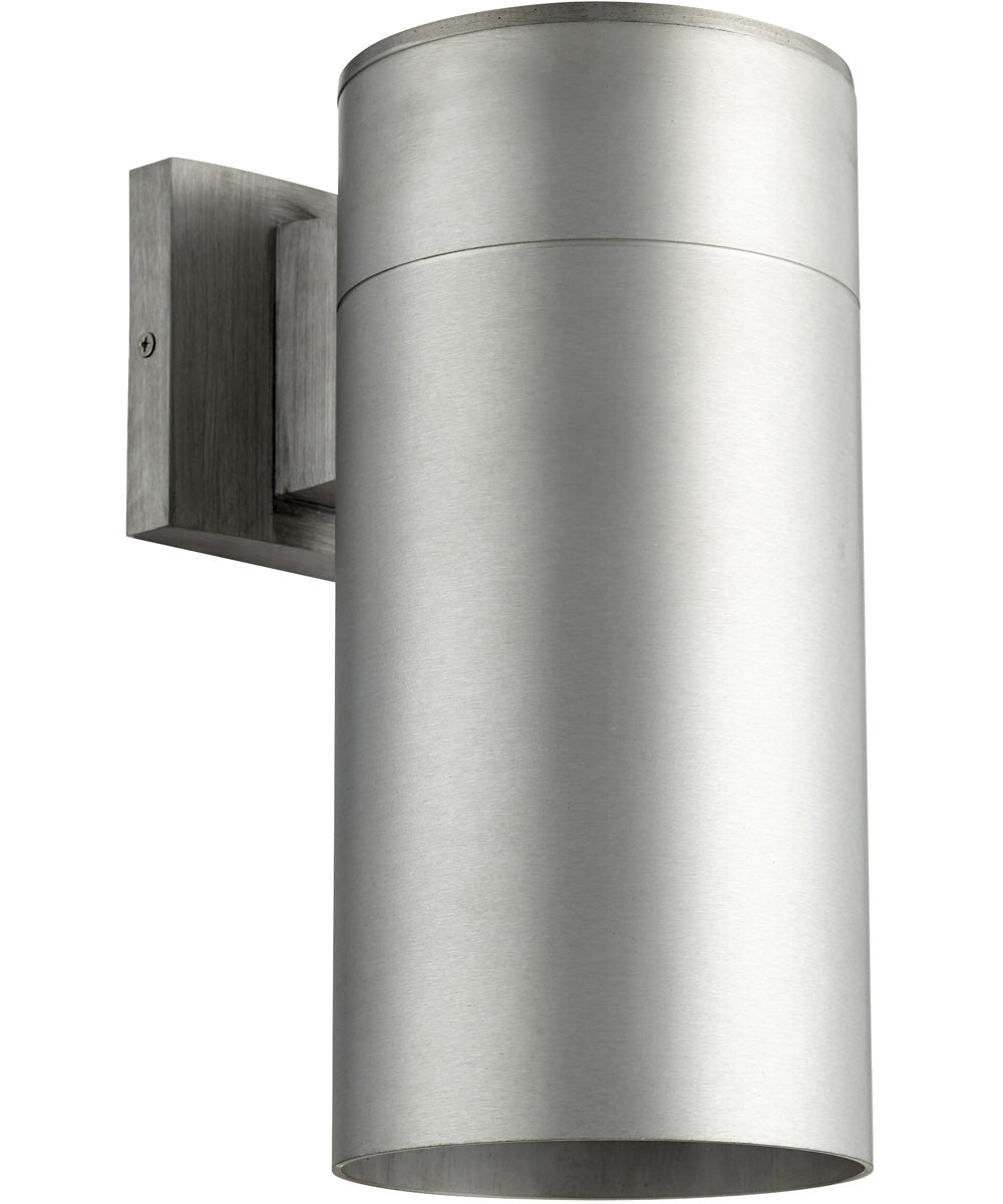 12"W Cylinder 1-light Wall Mount Light Fixture Brushed Aluminum