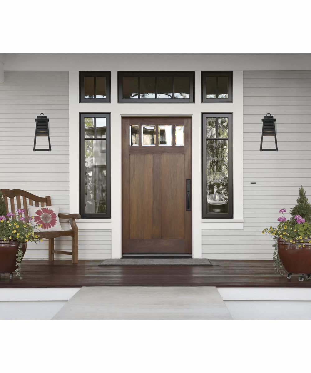 Shutters Vivex 1-Light Medium Outdoor Wall Sconce Black