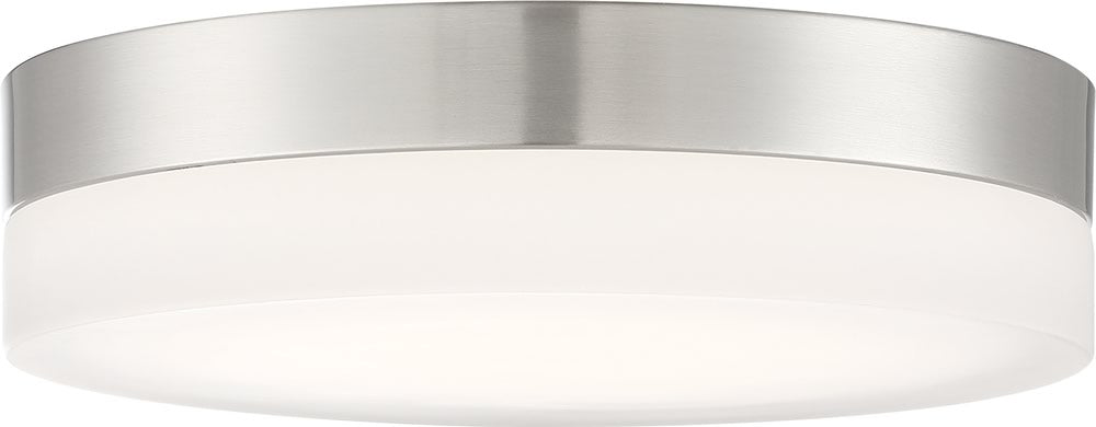 14"W Pi 1-Light LED Close-to-Ceiling Brushed Nickel