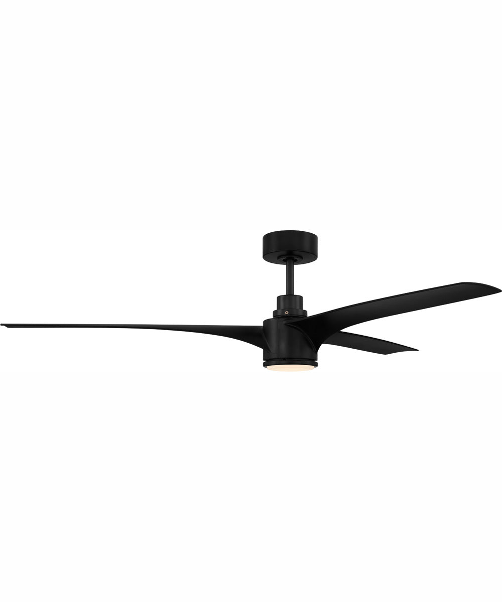 60" Phoebe 1-Light Ceiling Fan Flat Black