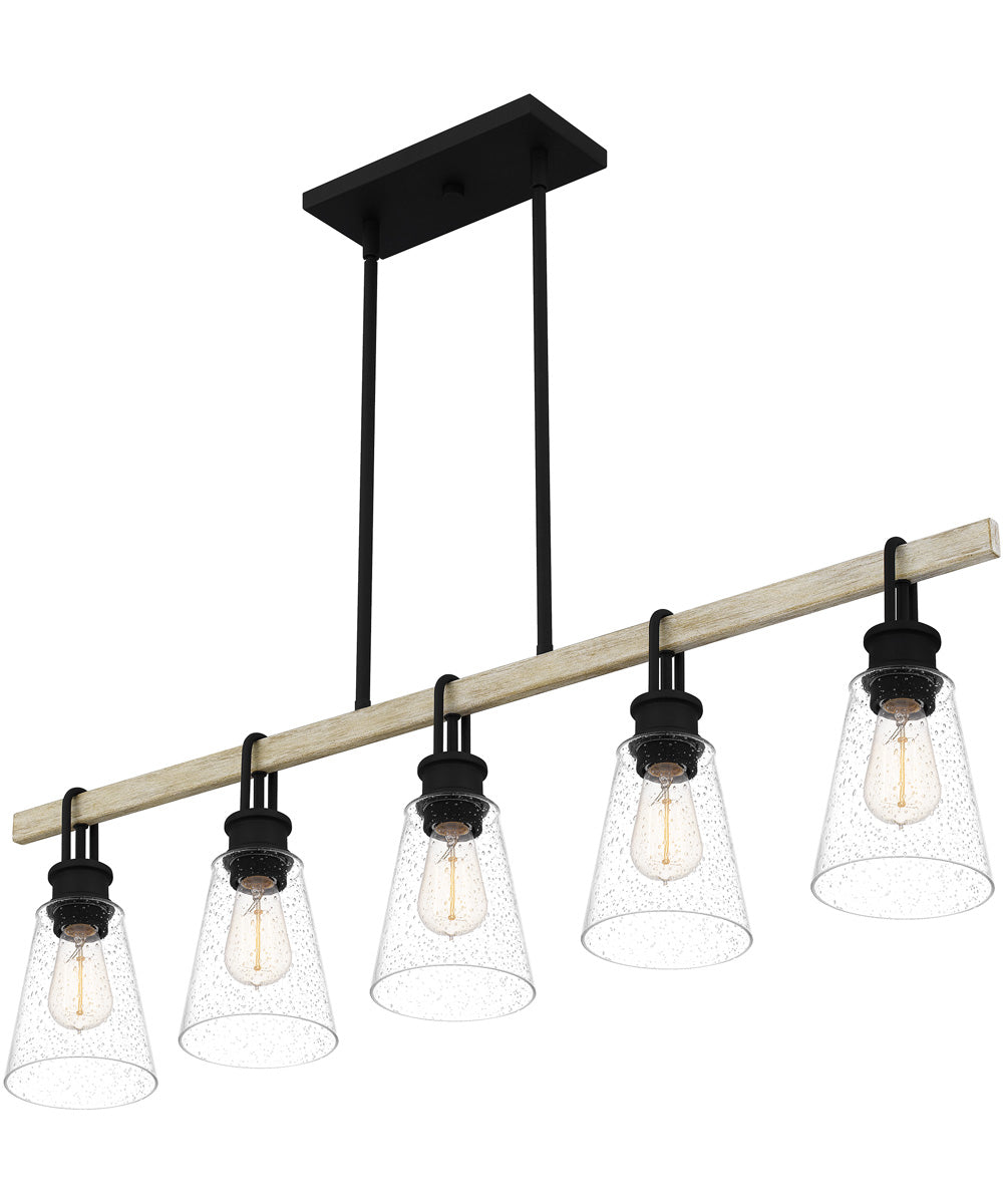 Kingsbridge 5-light Island Light Earth Black