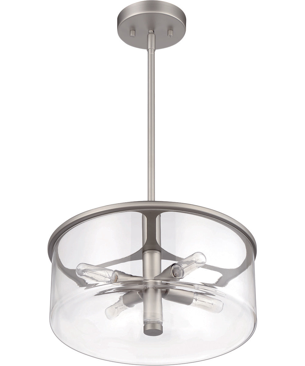Hailie 4-Light Pendant Satin Nickel