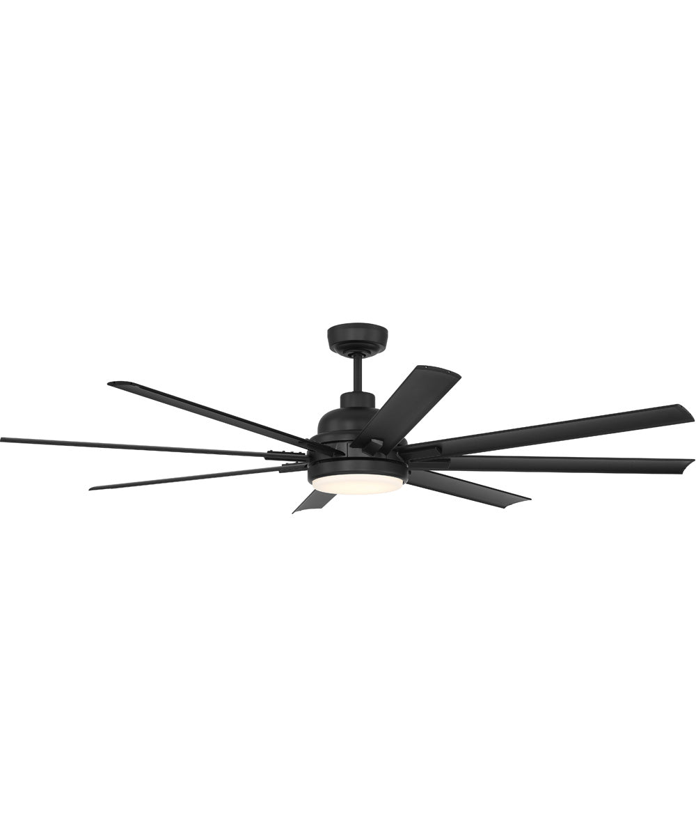 Rush 65" 1-Light Ceiling Fan (Blades Included) Flat Black