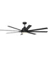 Rush 65" 1-Light Ceiling Fan (Blades Included) Flat Black