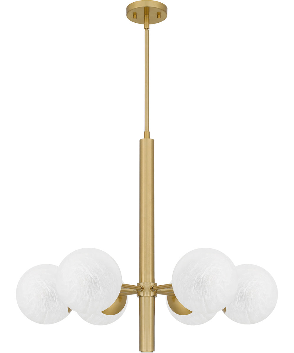 Solei 6-light Chandelier Aged Brass