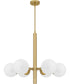 Solei 6-light Chandelier Aged Brass