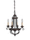 15"W Stafford 4-Light Chandelier Aged Bronze/Textured Black