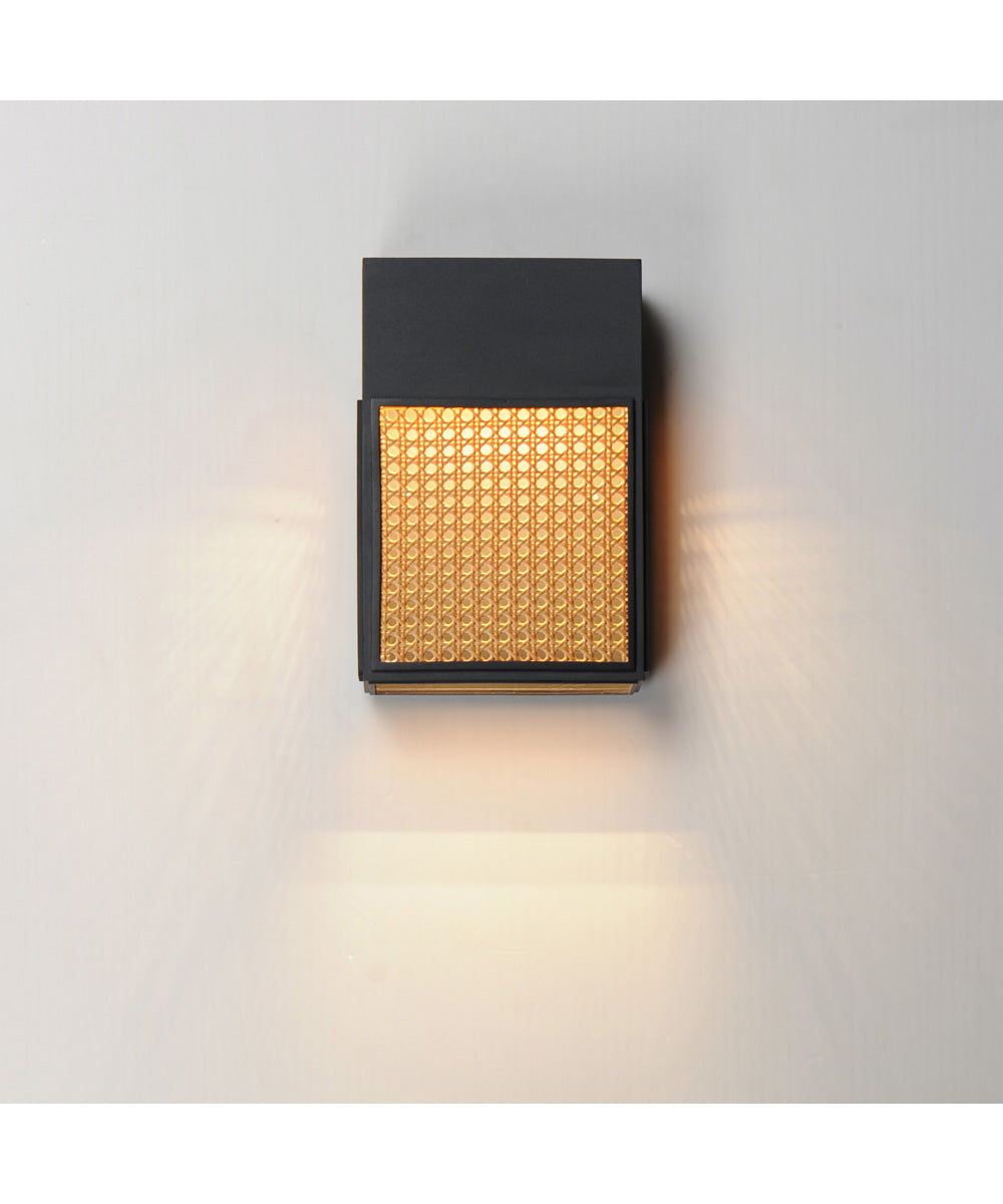 Lattice 12 inch LED Outdoor Sconce Dark Sky Black