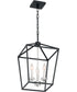 12"W Storyteller 3-Light Pendant Matte Black / Polished Nickel Accents