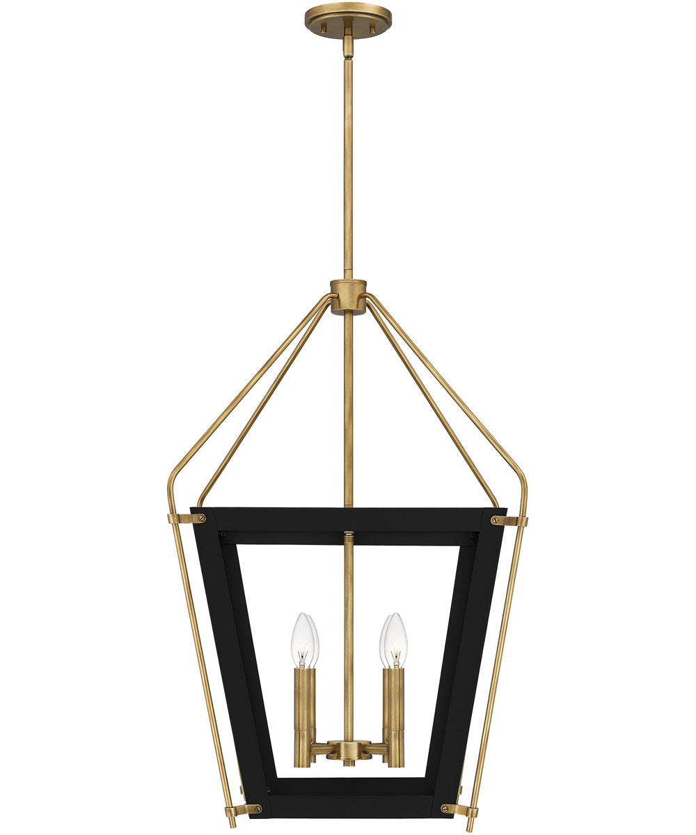 Abbeville 4-light Pendant Earth Black