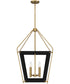 Abbeville 4-light Pendant Earth Black